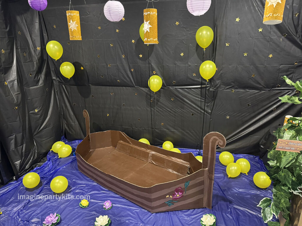 Floating lanterns party activity for Tangled theme