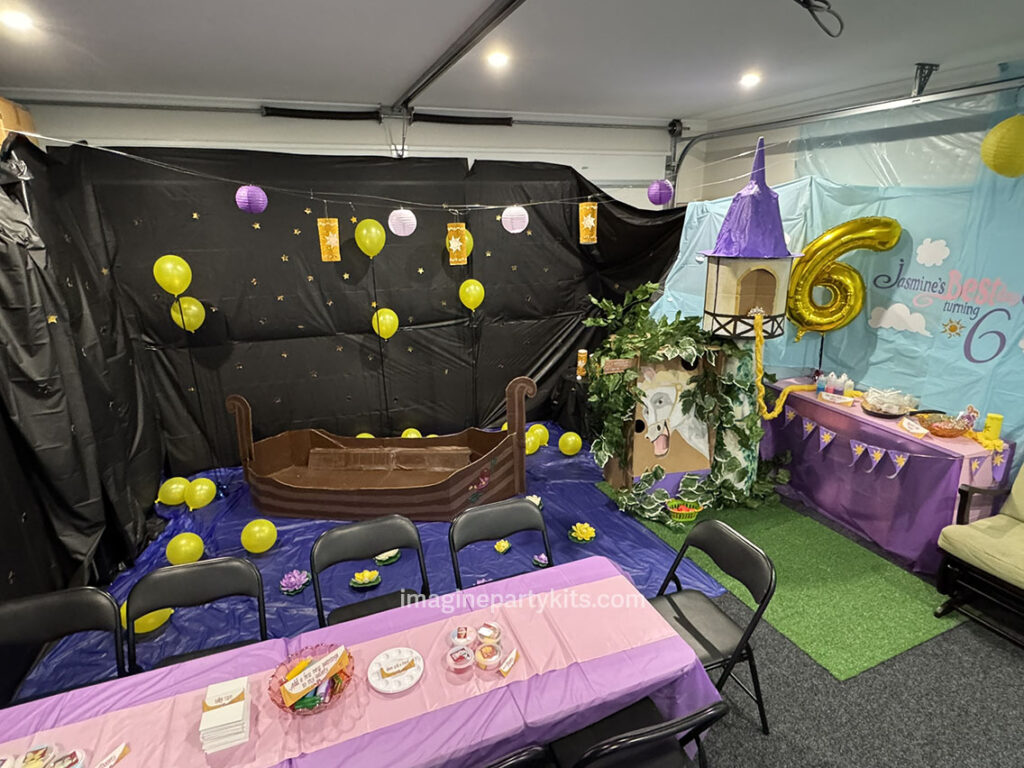 Tangled Birthday party decoration ideas. Decorating "I See the Light" and Lantern Festival.