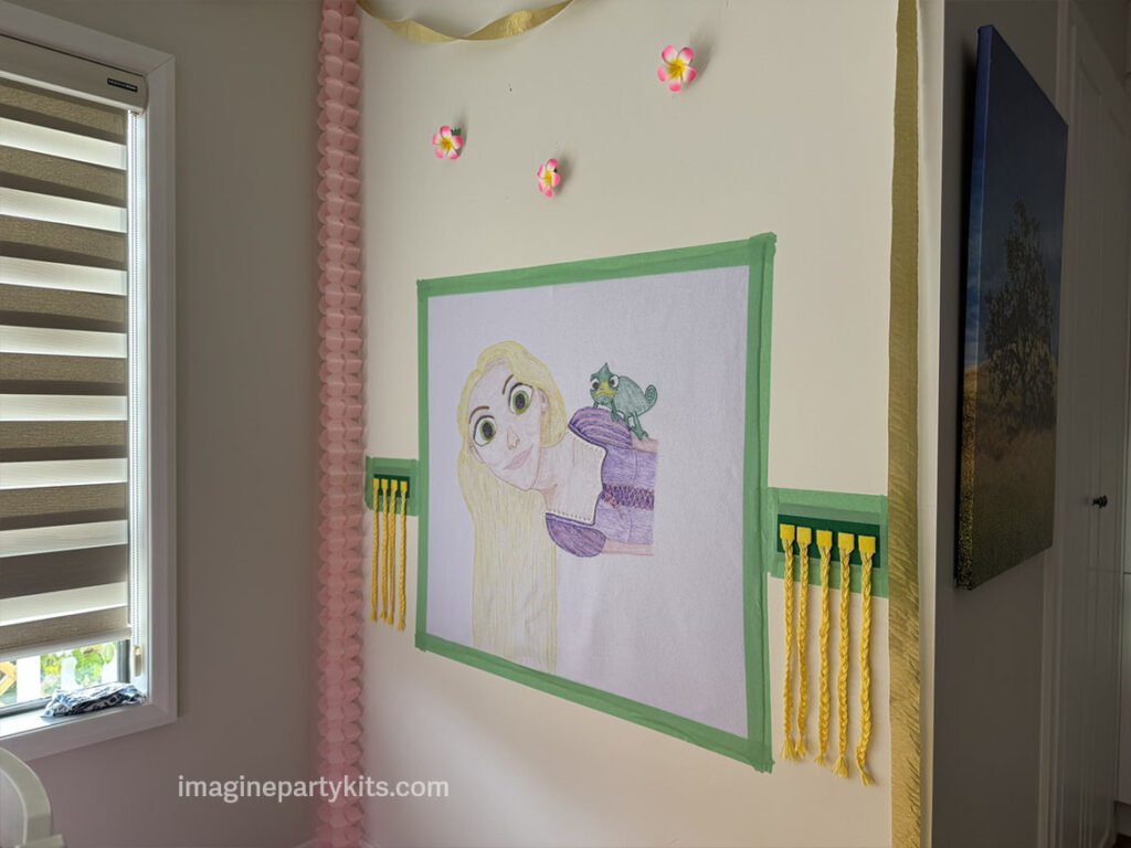 Pin the Hair on Rapunzel party game